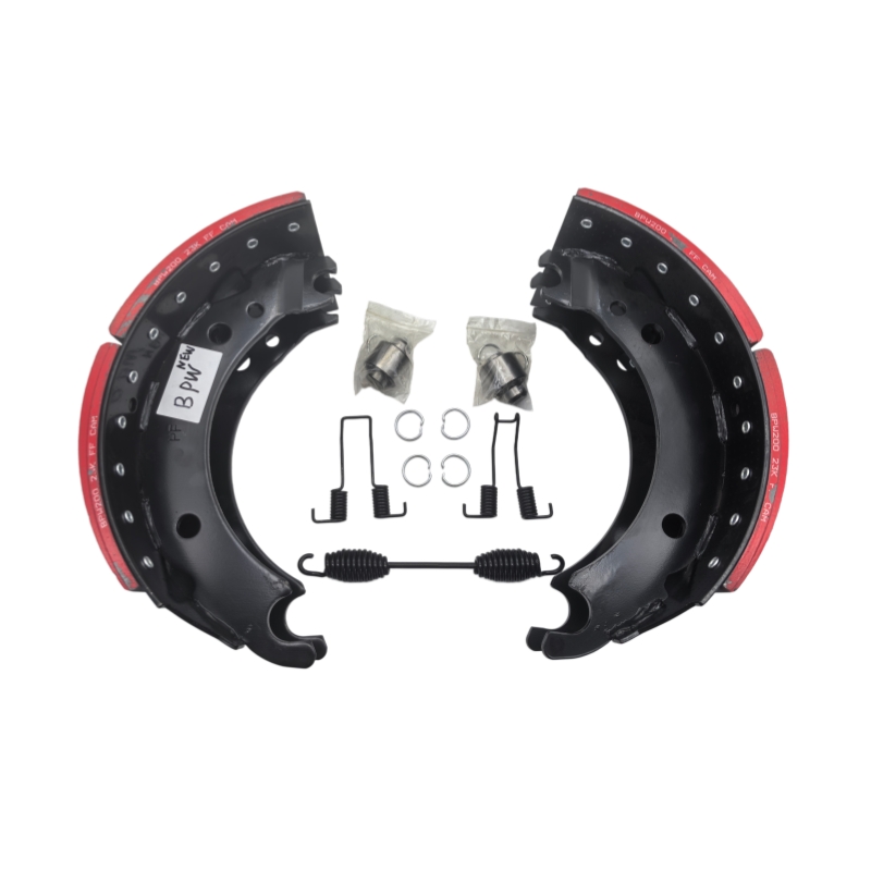 Heavy Duty NEW BPW 180/200 Brake Shoe Kit for 20K–25K GAWR Commercial Trailers with Complete Hardware Overhaul Set