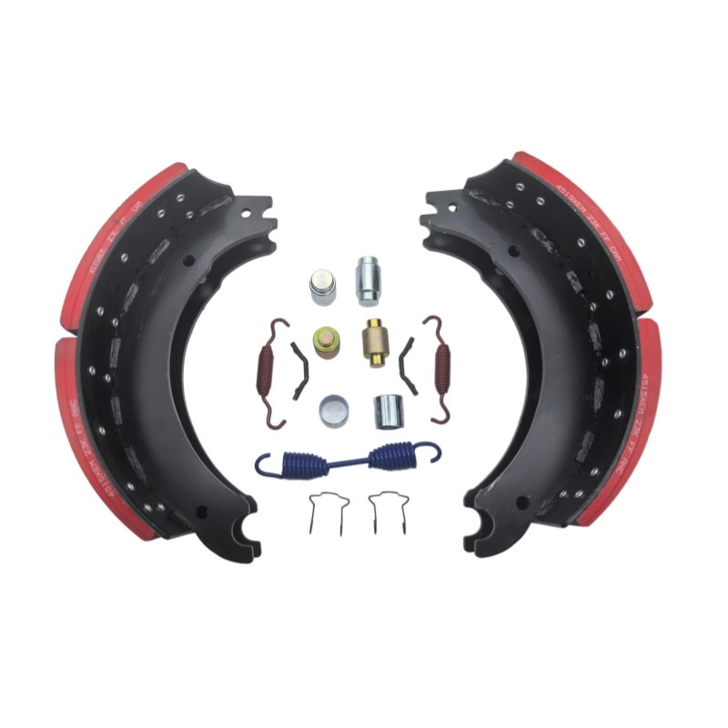 North American Heavy-Duty 4515X Brake Shoe Kit for Commercial Truck & Semi-Trailer Foundation Drum Brakes with Complete Overhaul Hardware Set